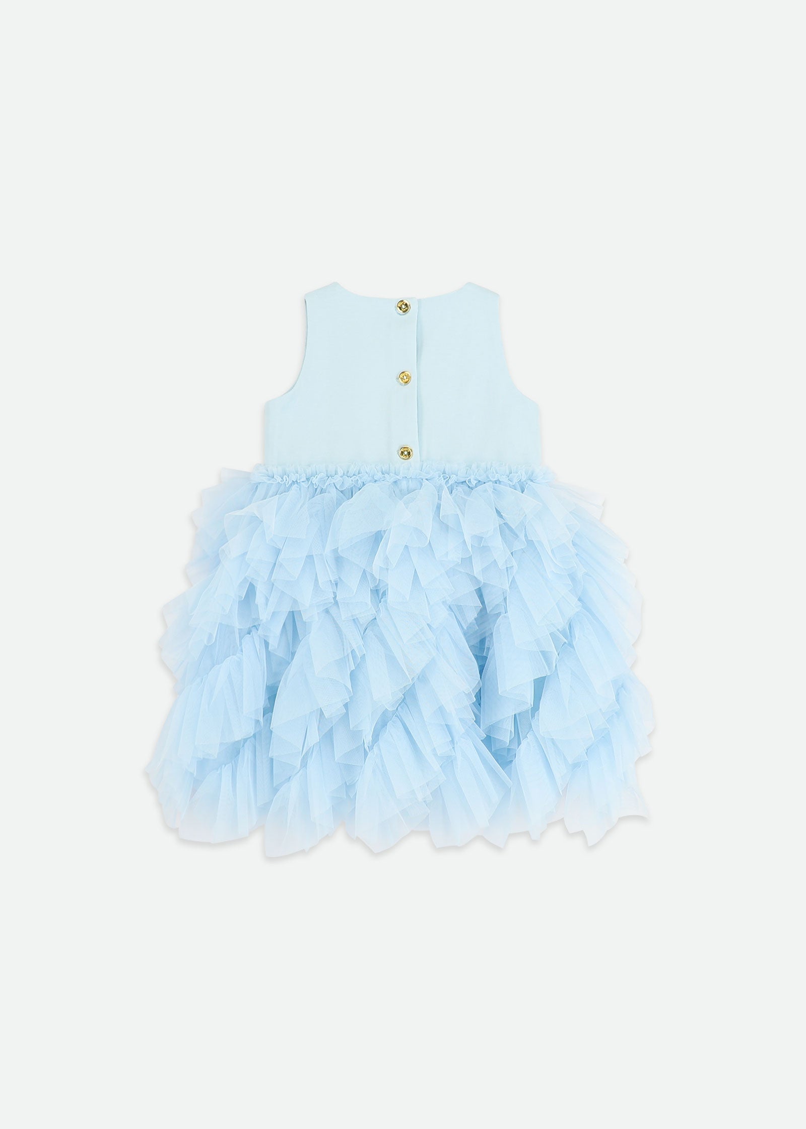 Cascade Waterfall Tulle Baby Dress Pale Blue