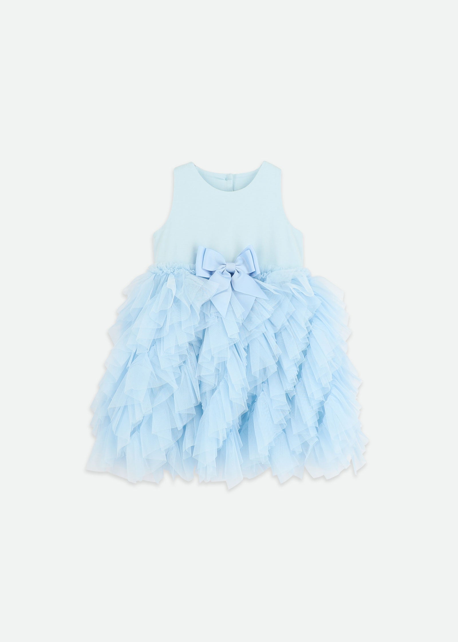 Cascade Waterfall Tulle Baby Dress Pale Blue