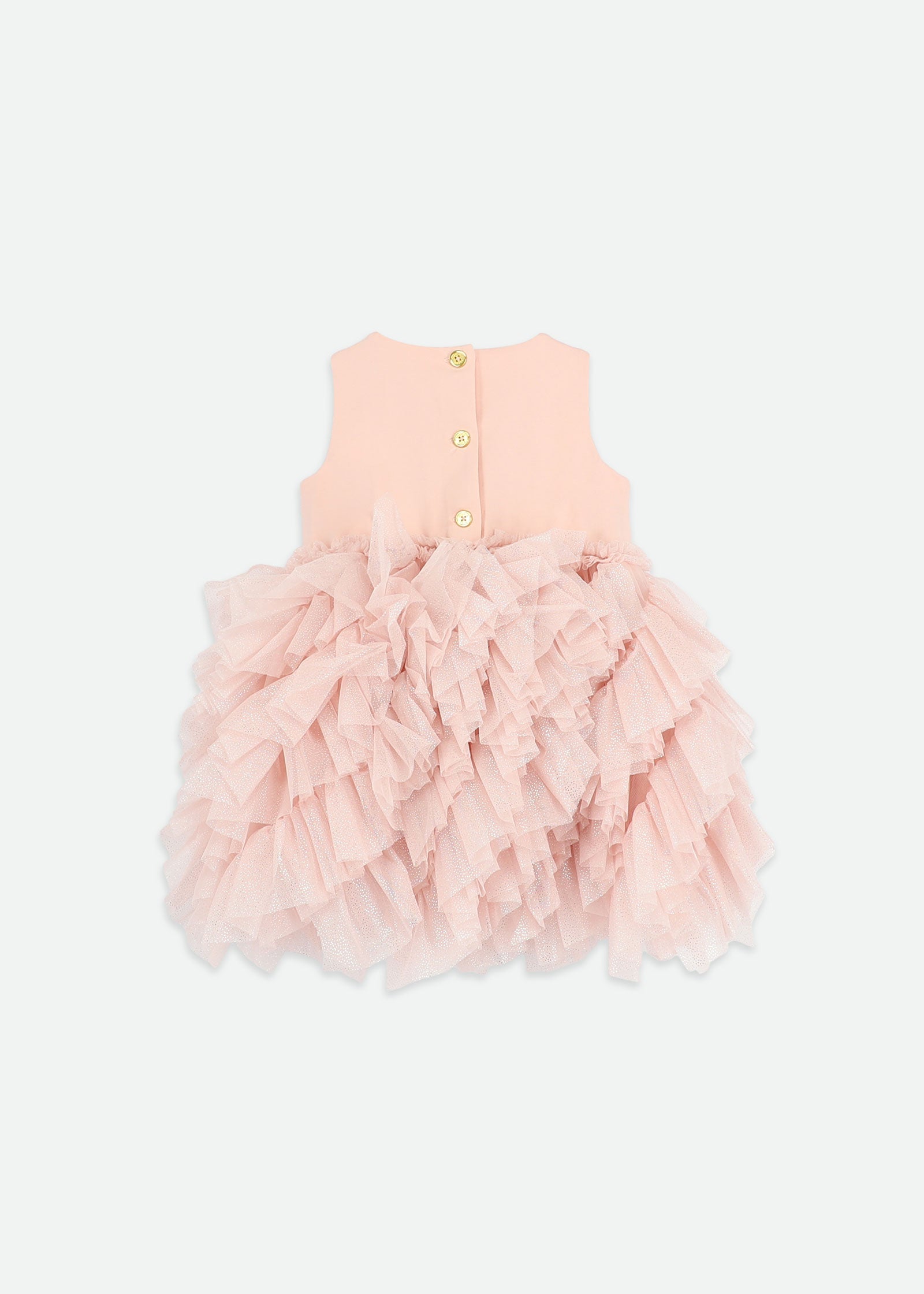 Cascade Waterfall Sparkle Tulle Baby Dress Sweet Blush