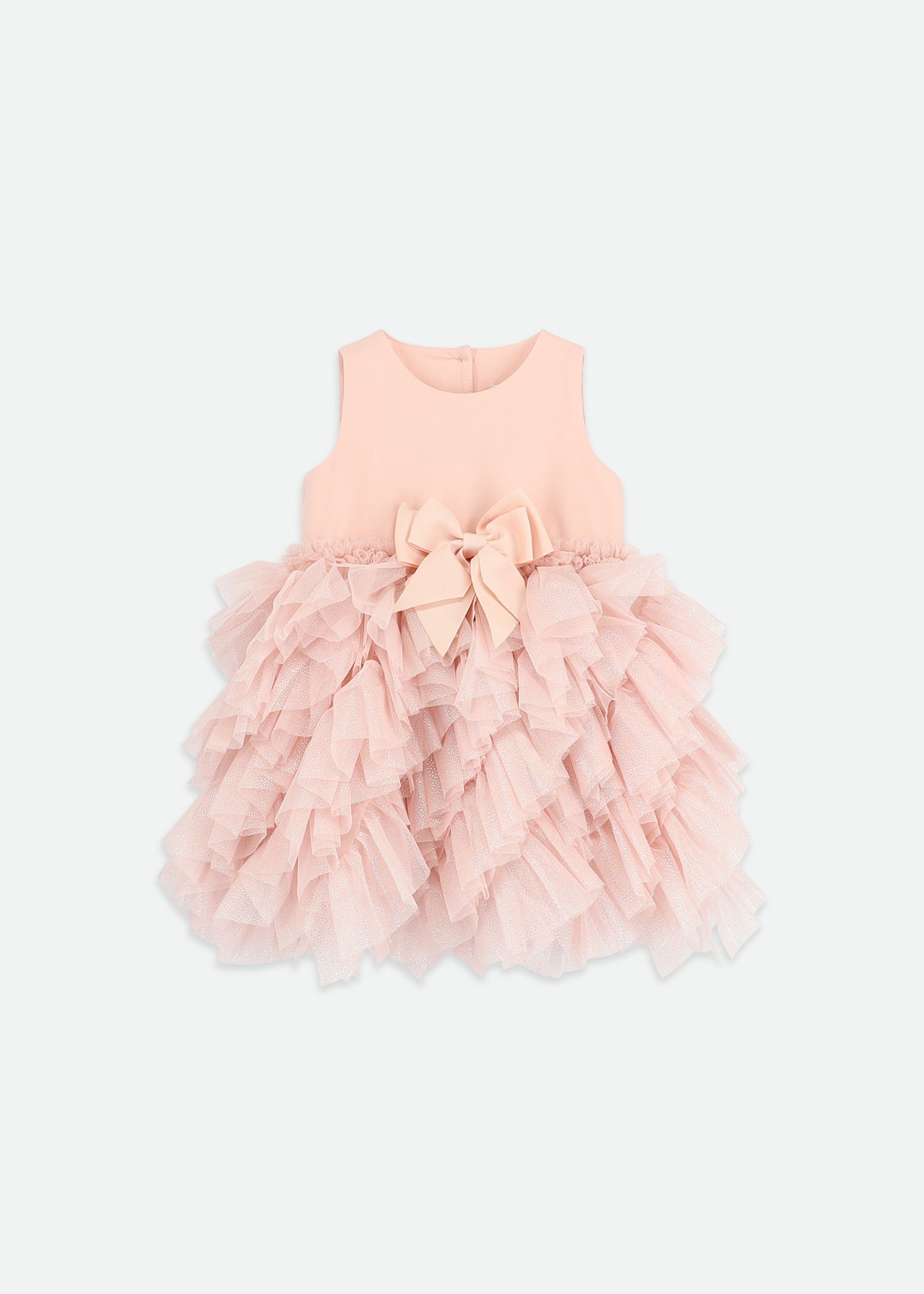 Cascade Waterfall Sparkle Tulle Baby Dress Sweet Blush