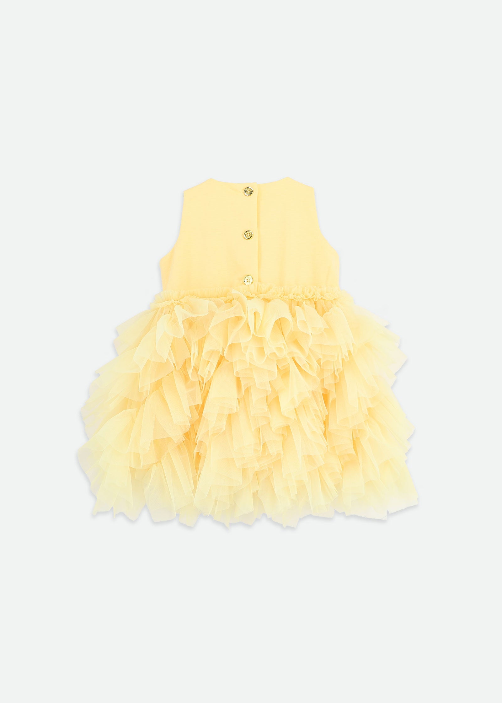 Cascade Waterfall Tulle Baby Dress Yellow