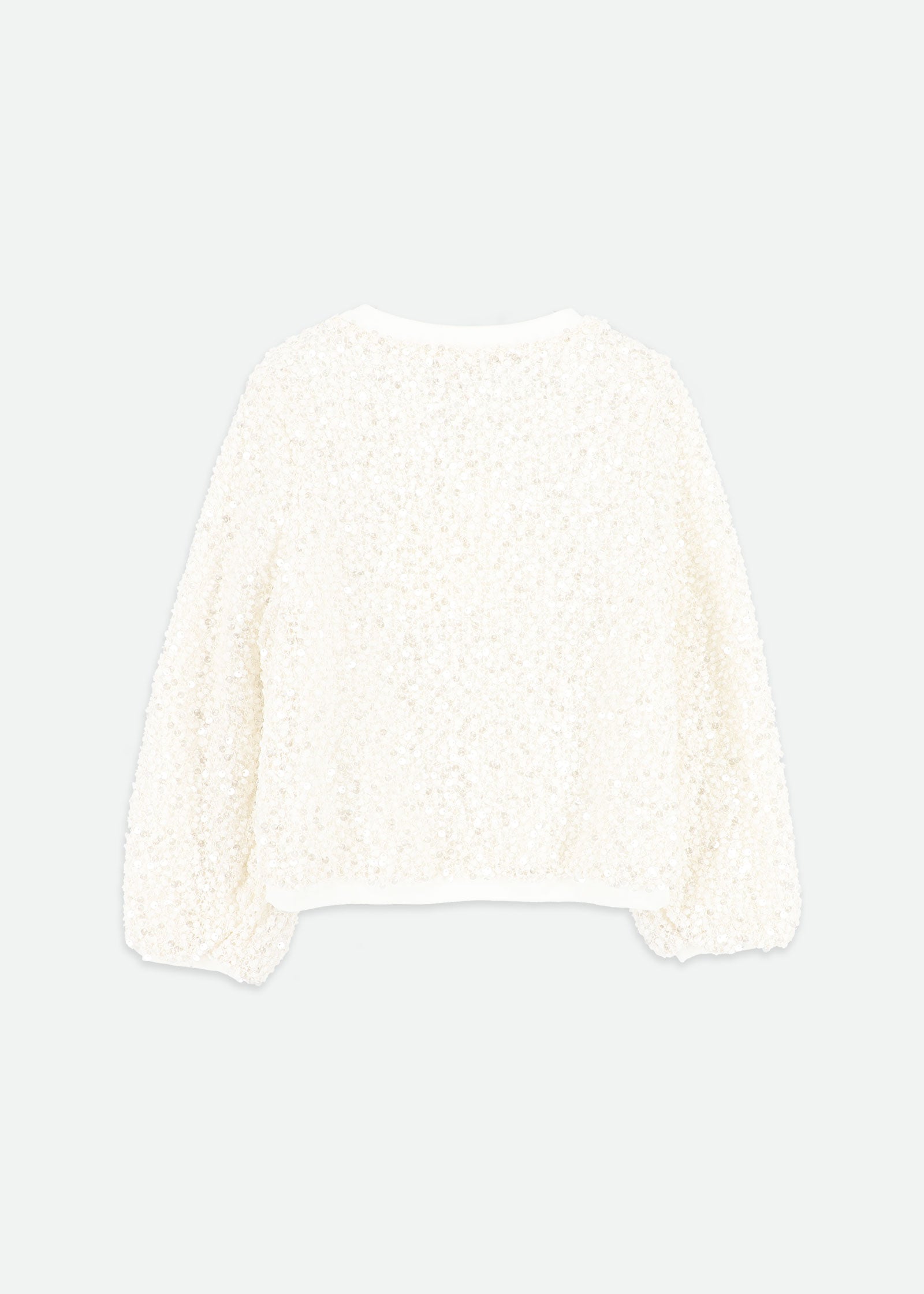 Cedar Boucle Sequin Top Snowdrop