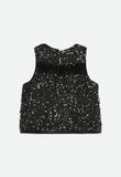 Charlene Sequin Top Black