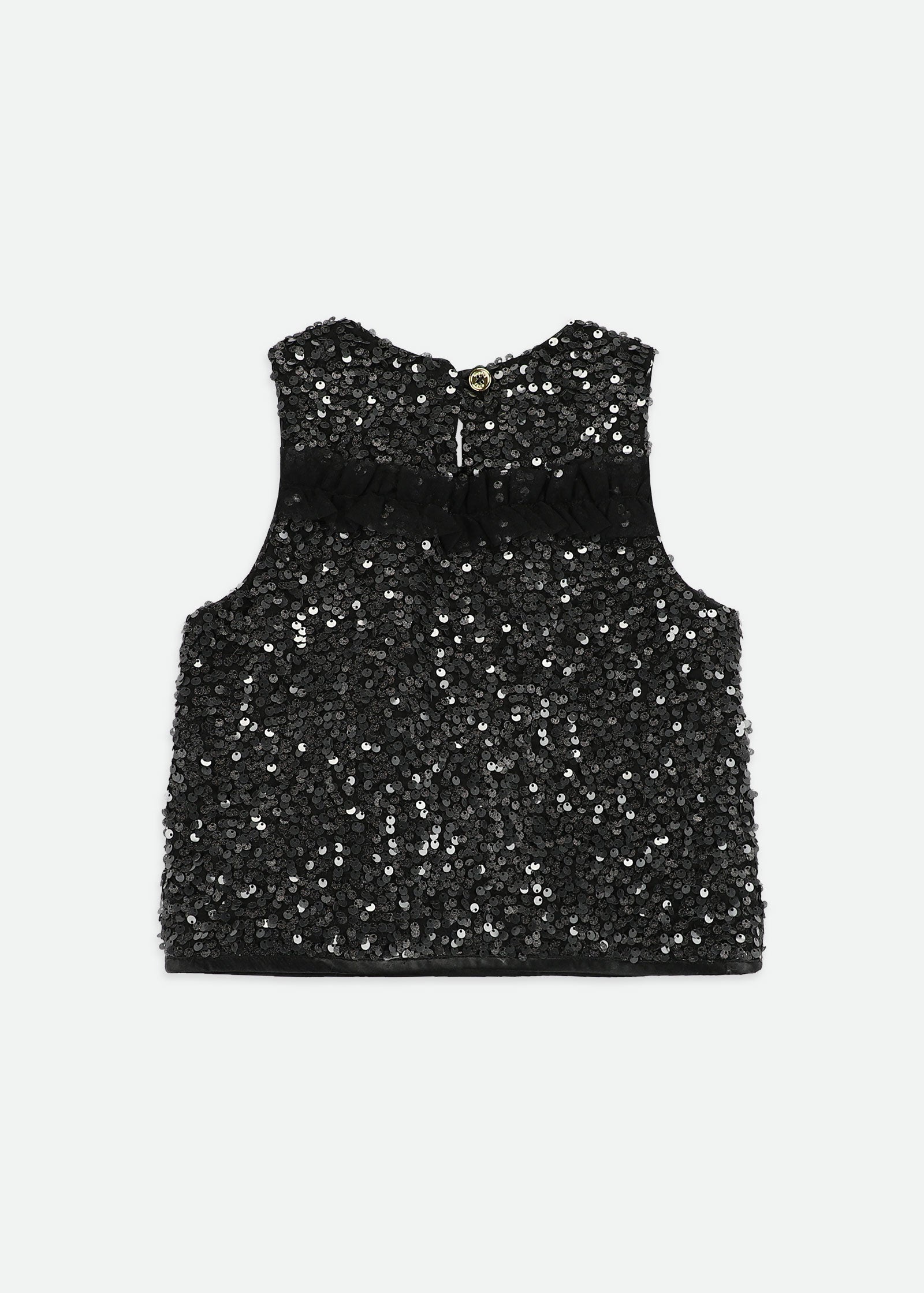 Charlene Sequin Top Black