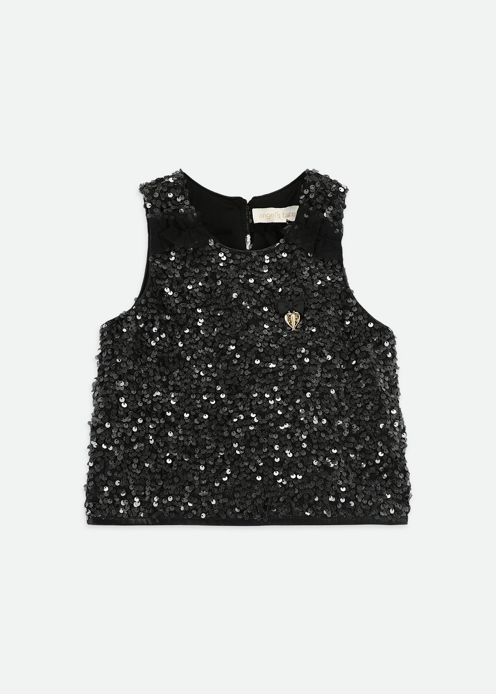 Charlene Sequin Top Black Angel s Face