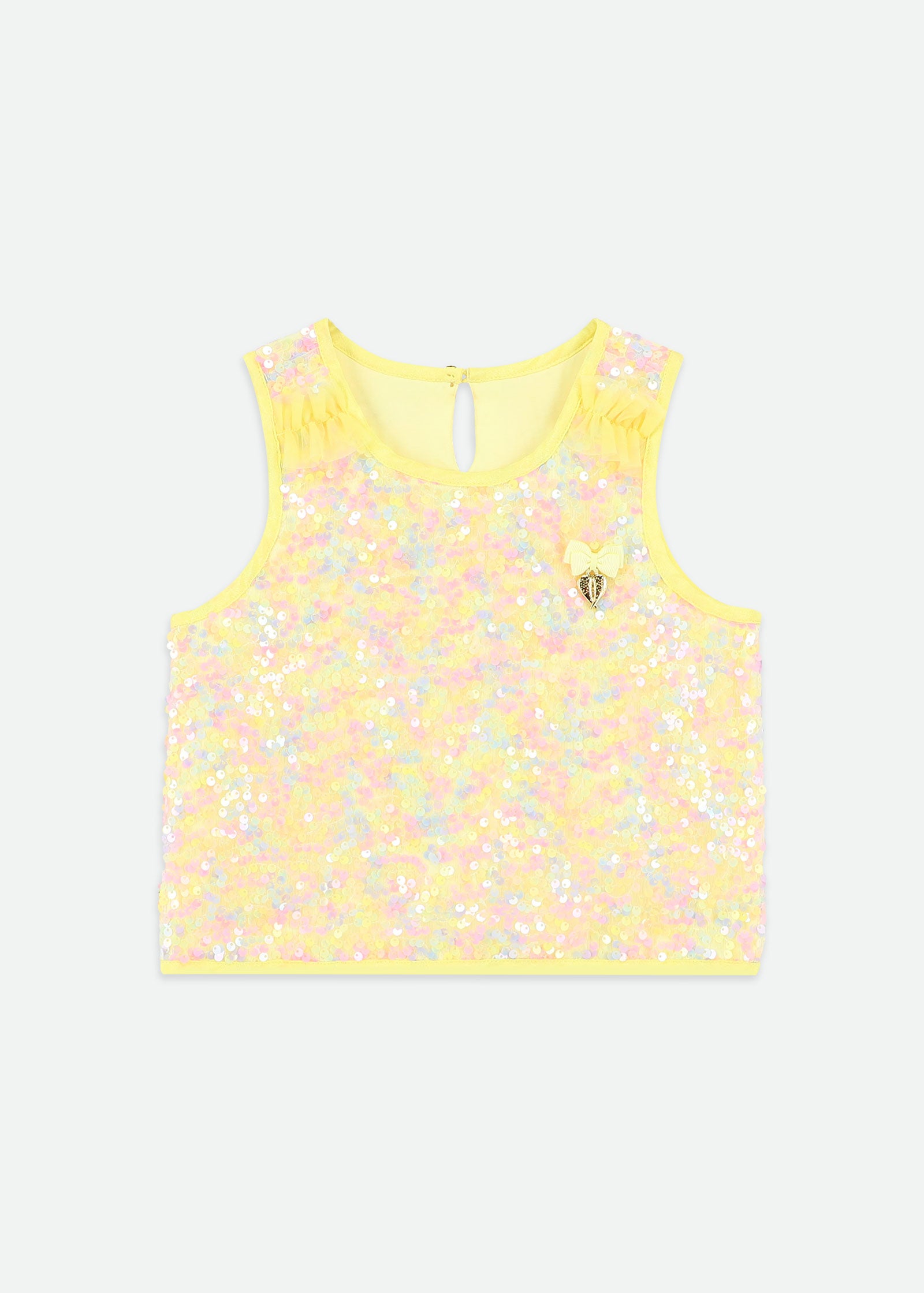 Charlene Sequin Top Sherbert Multi