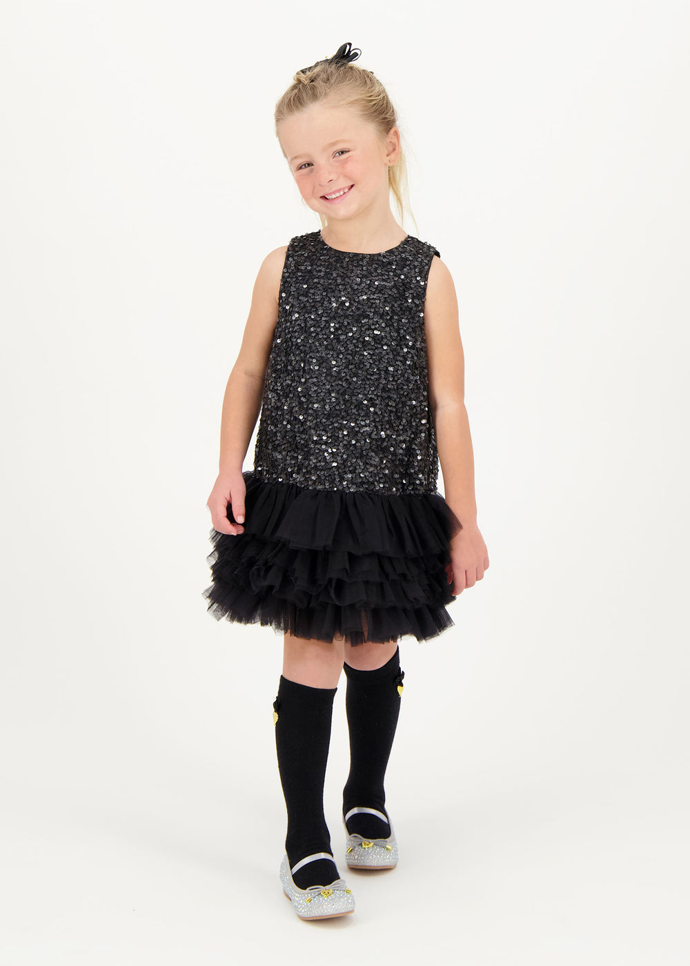 Charleston Sequin Dress Black