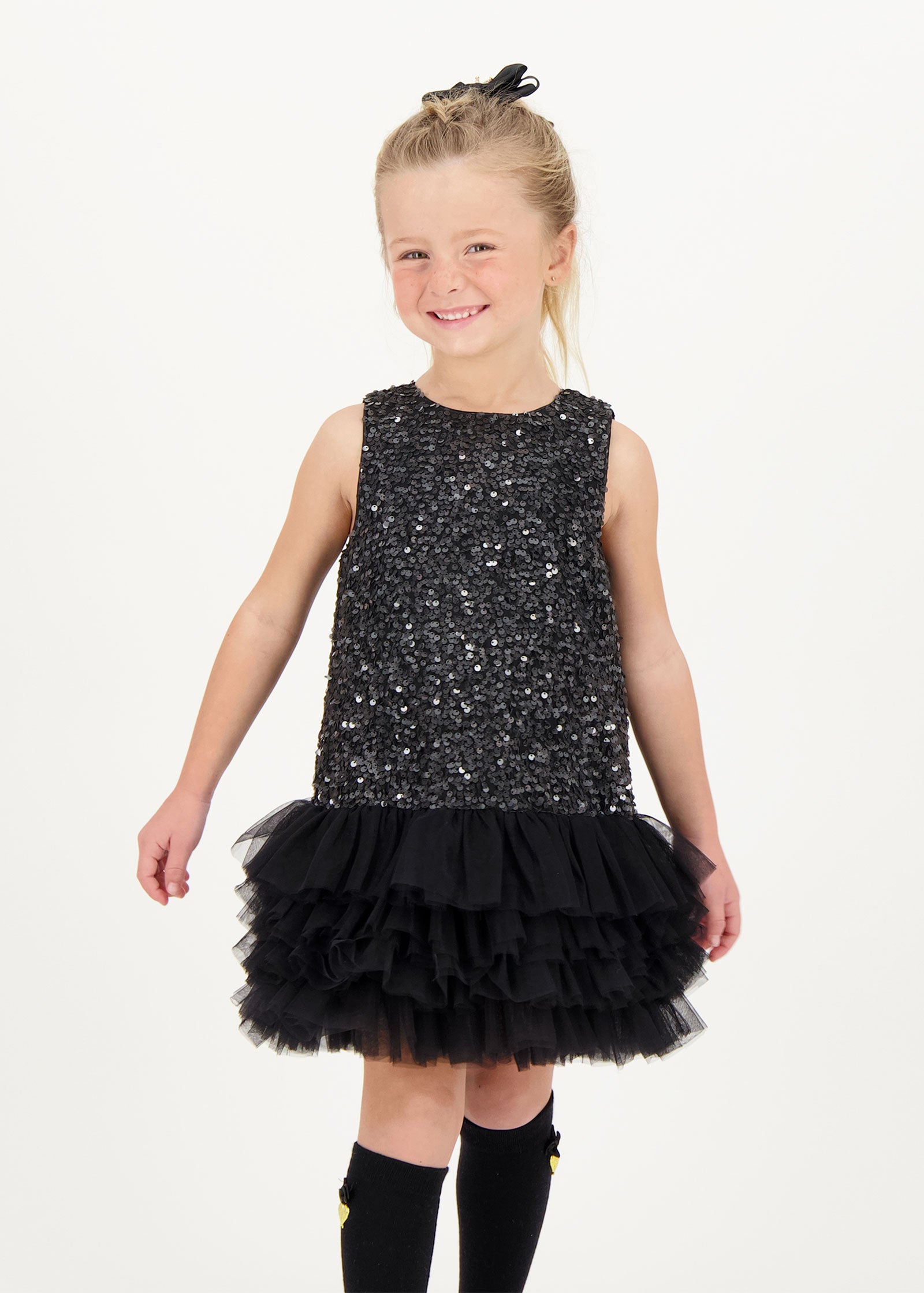 Charleston Sequin Dress Black