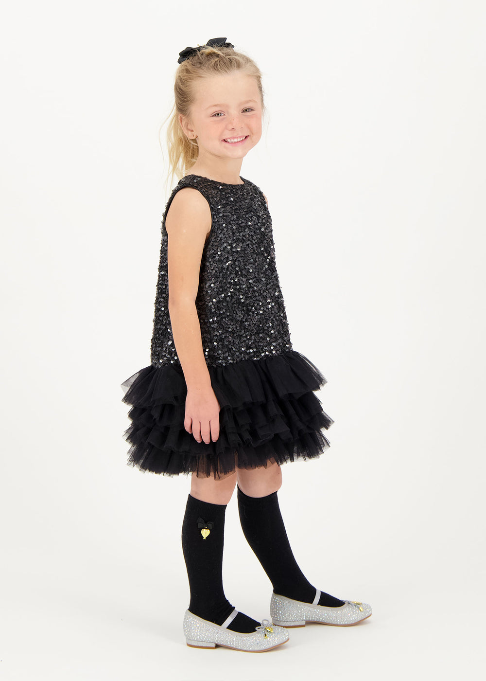 Charleston Sequin Dress Black