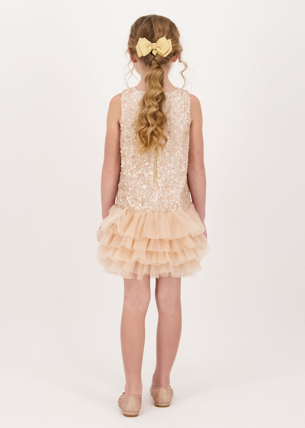 Charleston Sequin Dress Caramel