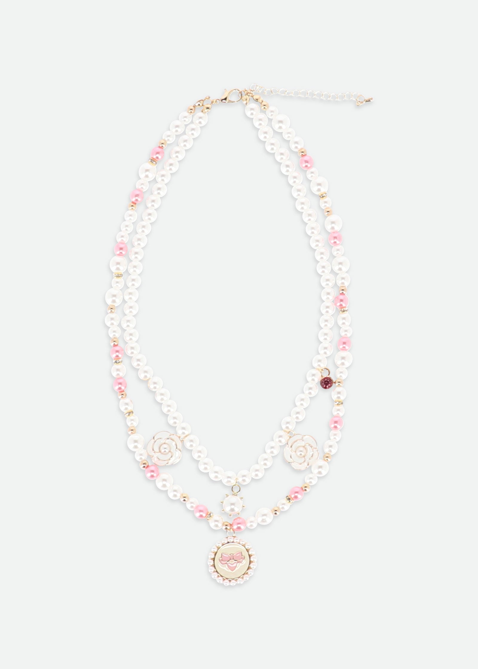 Pendant Necklace Pink/Snowdrop