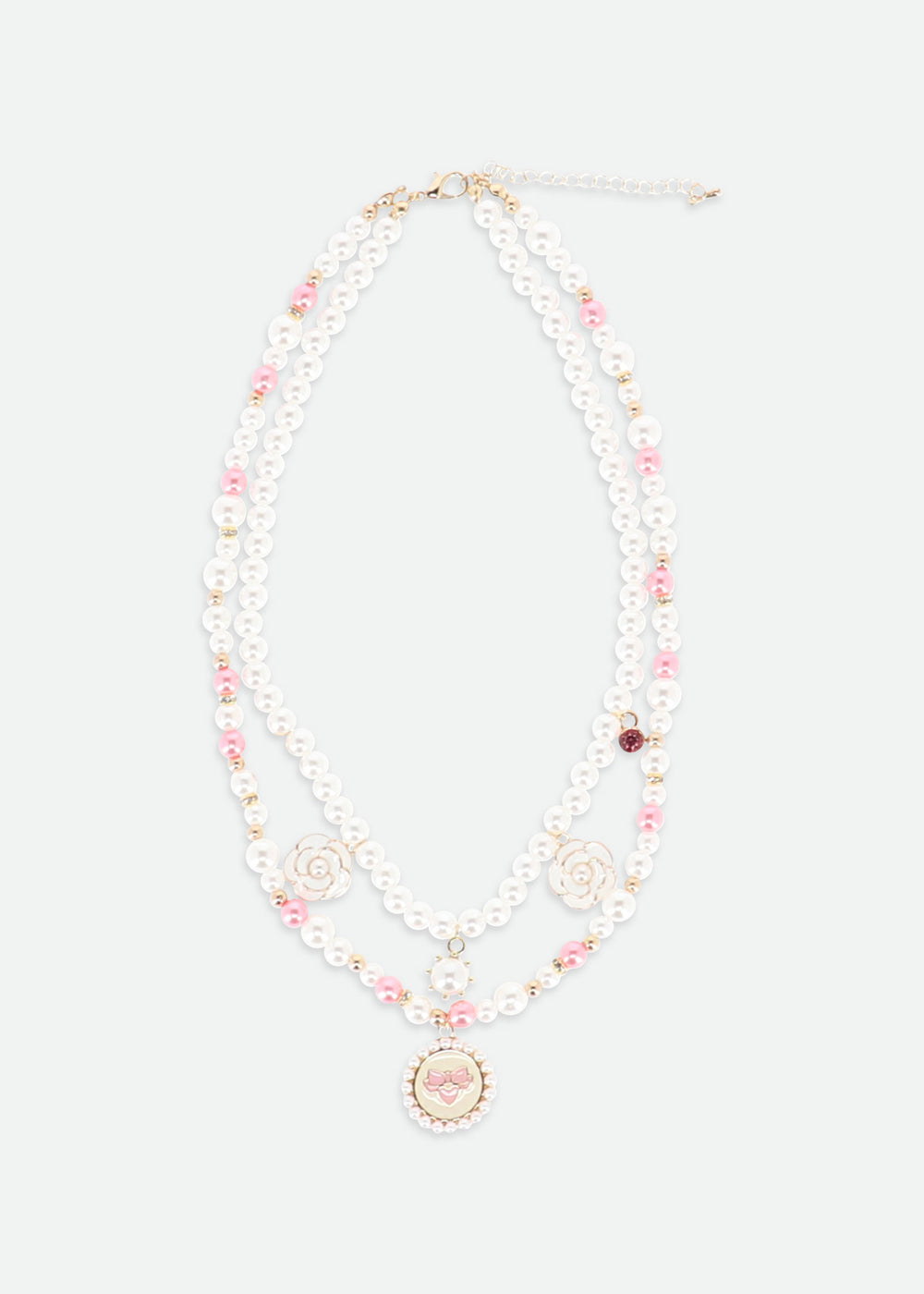 Pendant Necklace Pink/Snowdrop