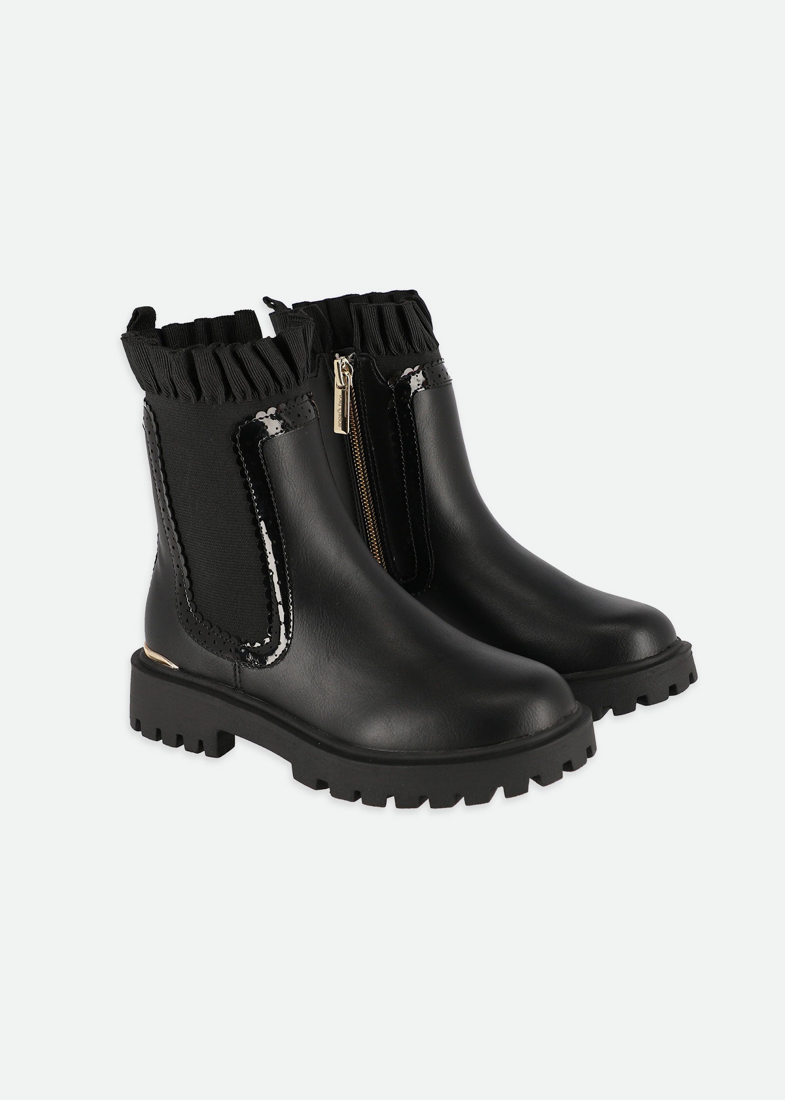 Chelsea Ruffle Boots Black