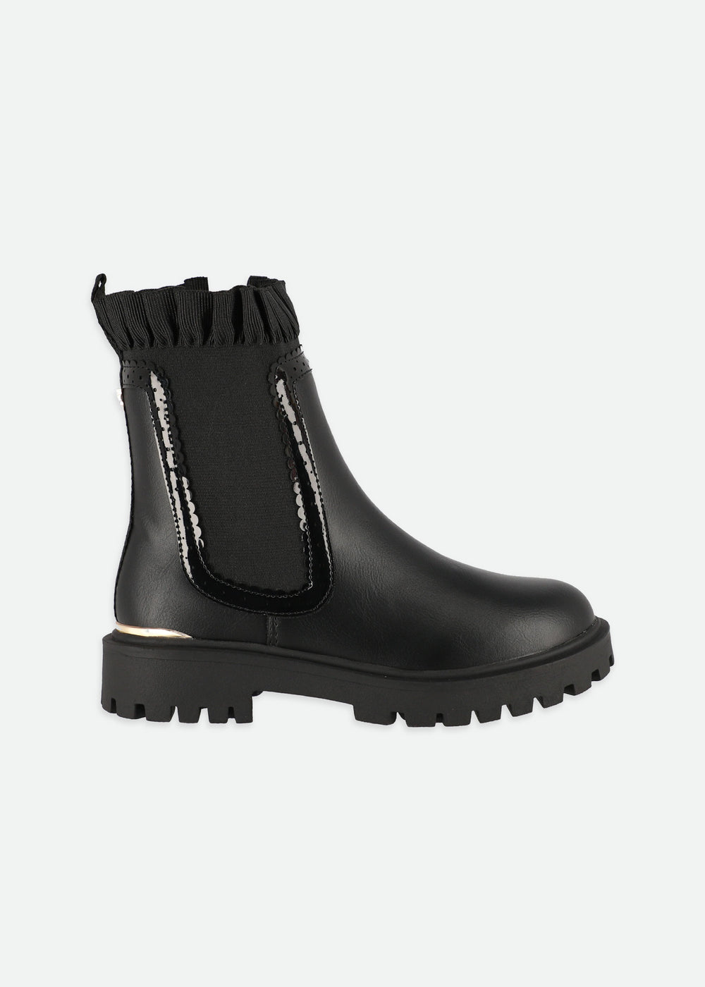 Chelsea Ruffle Boots Black