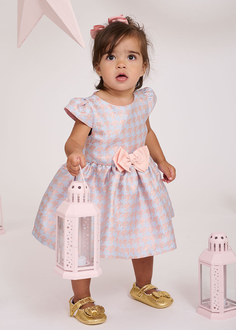 Chess Baby Houndstooth Dress Blue