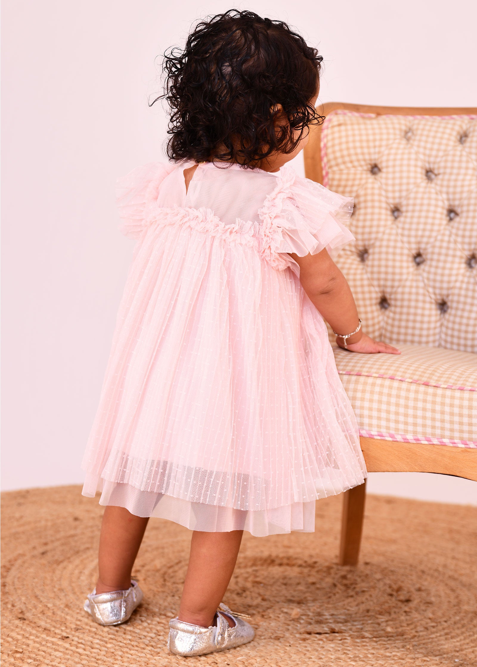 Cho Baby Tulle Butterfly Dress Pale Pink