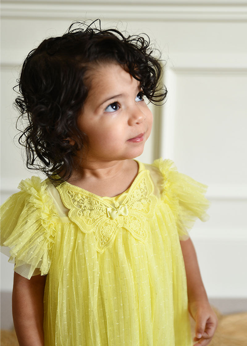 Cho Baby Tulle Butterfly Dress Sherbert