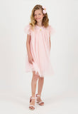 Cho Spotted Tulle Butterfly Dress Pale Pink