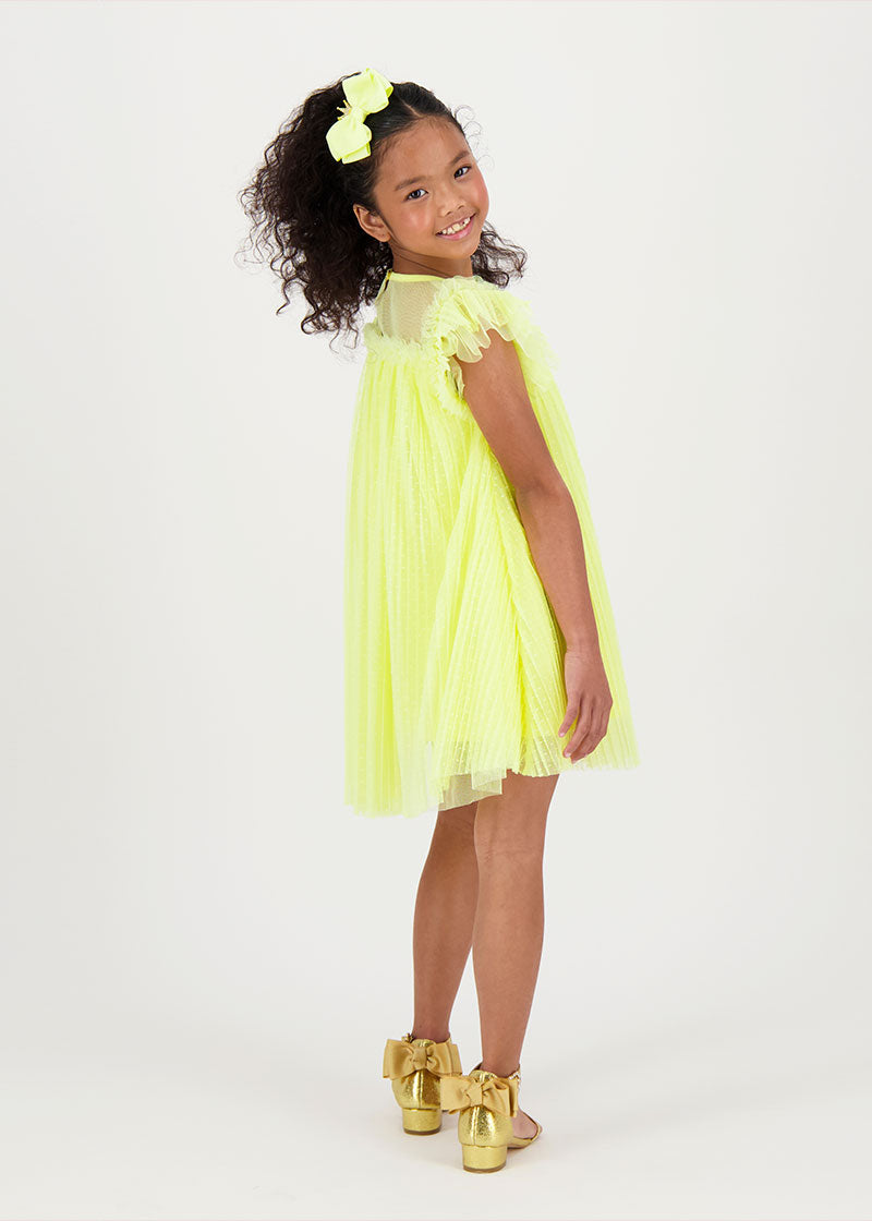 Cho Spotted Tulle Butterfly Dress Sherbert