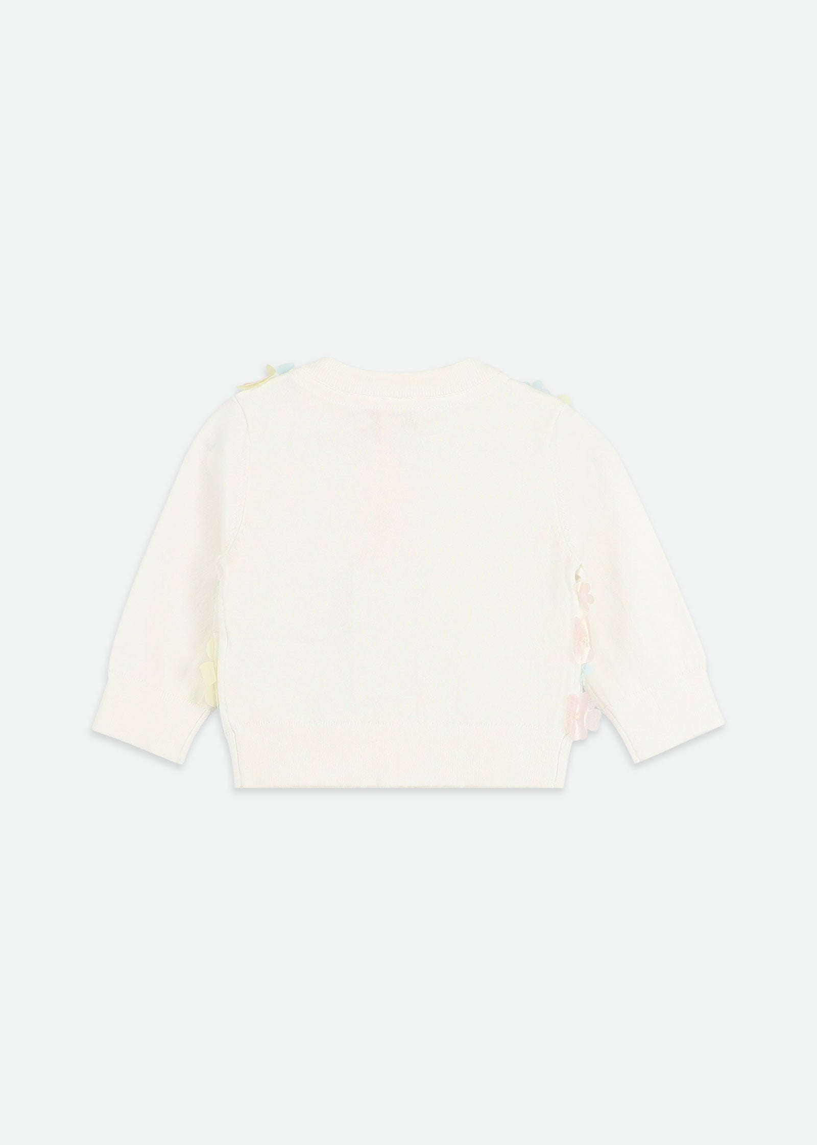 Chris 3D Multi Flower Knitted Baby Cardigan Snowdrop/Multi