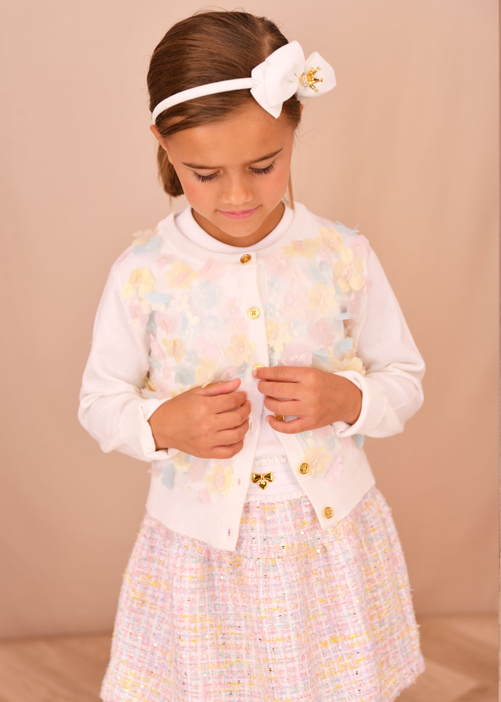 Chris Multi Flower Knitted Cardigan Multi