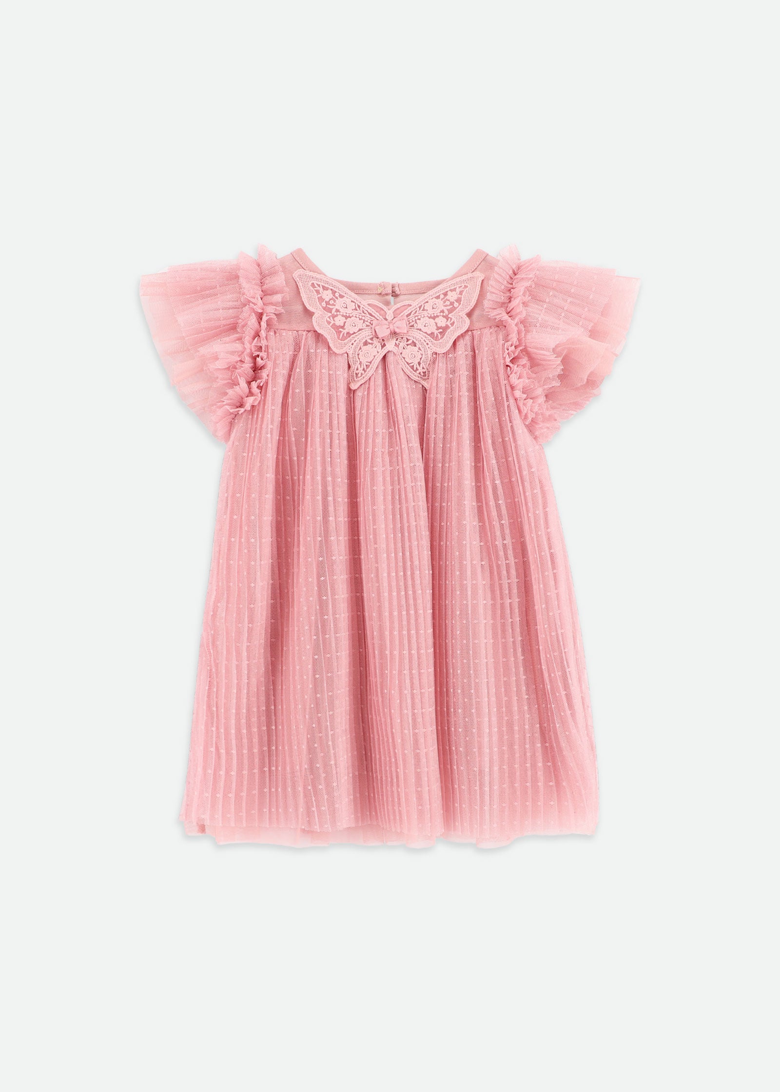 Cho Baby Butterfly Dress Tea Rose