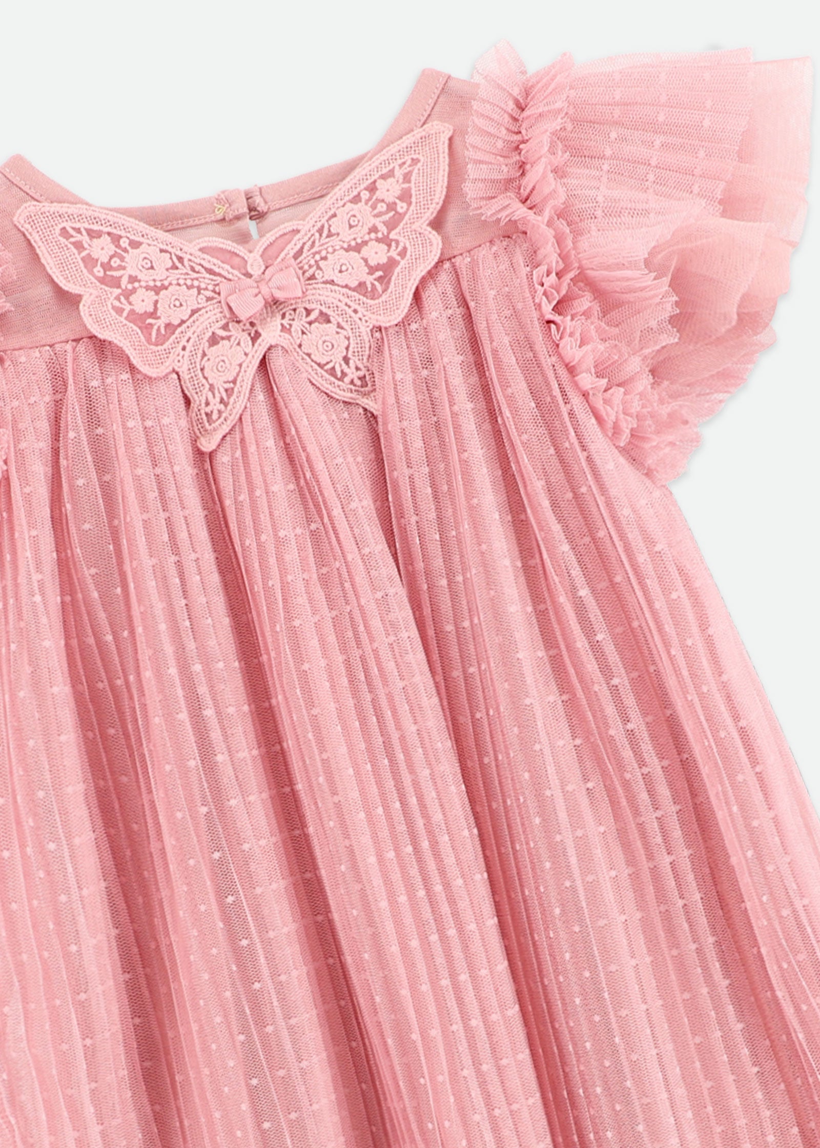 Cho Baby Butterfly Dress Tea Rose