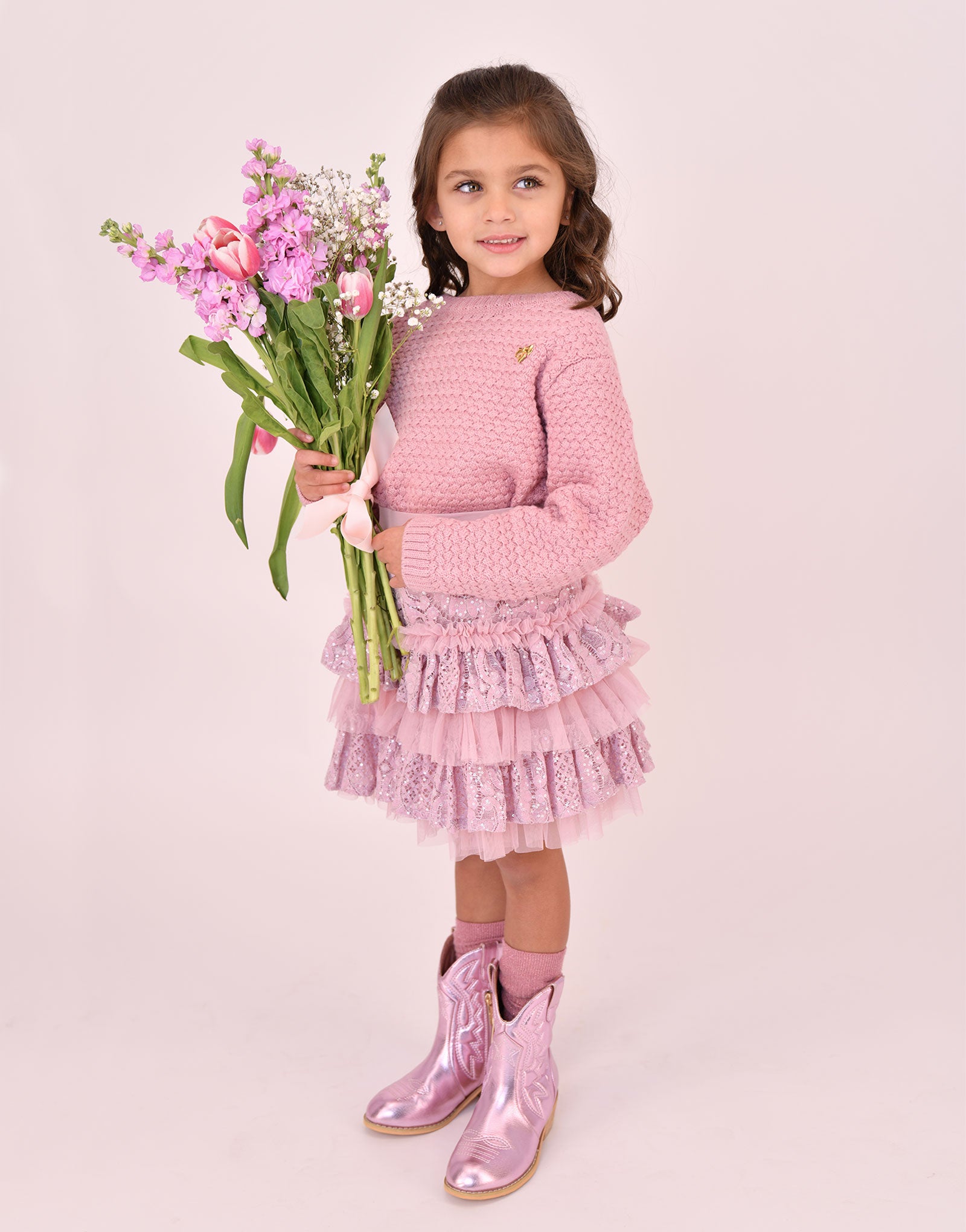 Claudia Knitted Jumper Vintage Rose