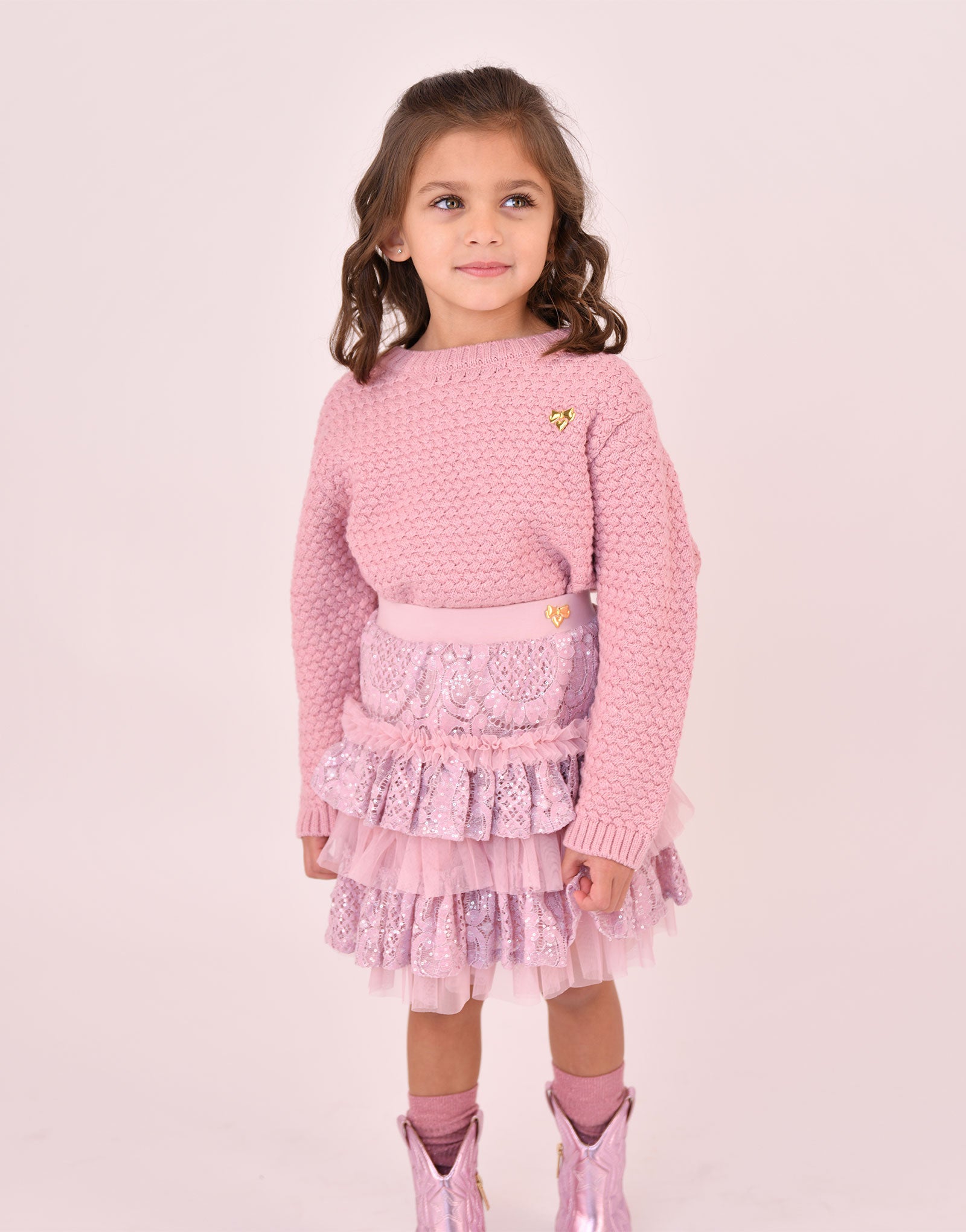Claudia Knitted Jumper Vintage Rose