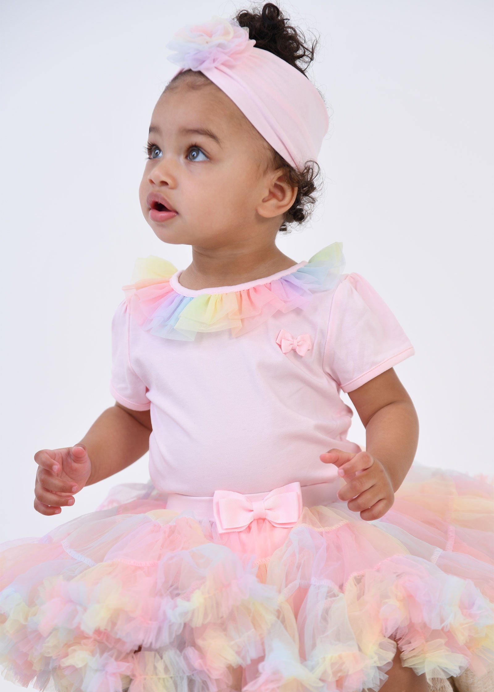 Clementine Rainbow Baby Set Pale Pink