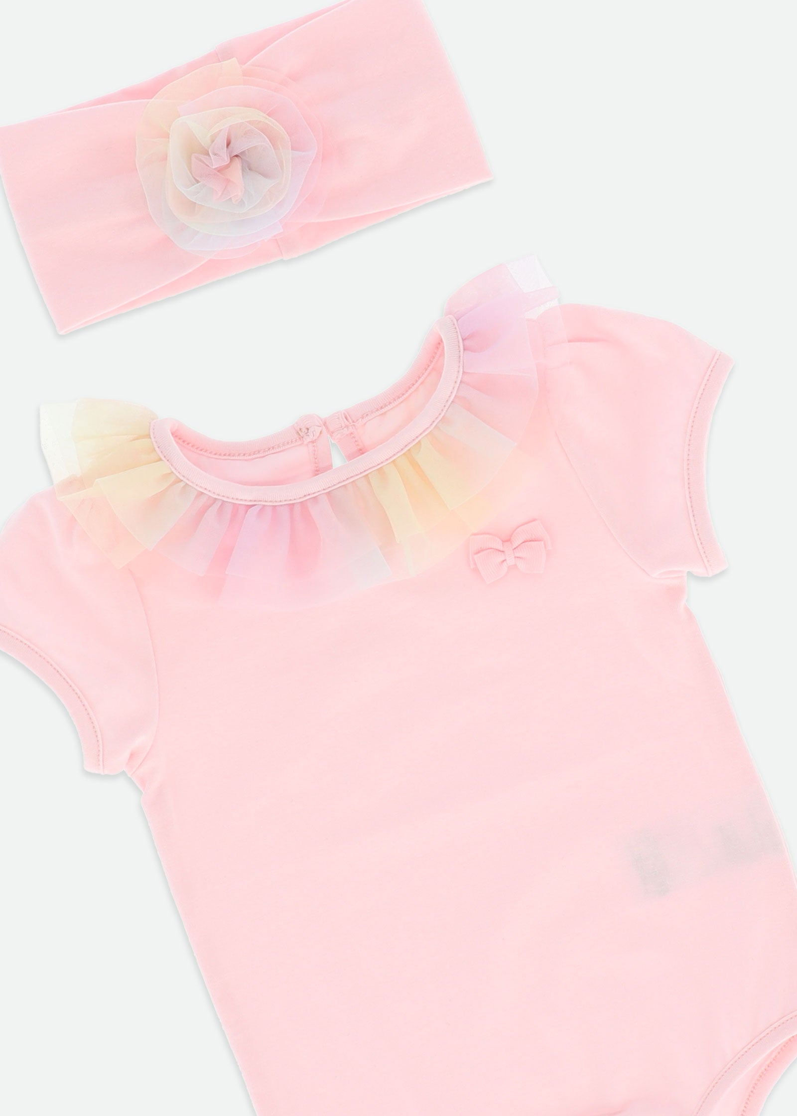 Clementine Rainbow Baby Set Pale Pink