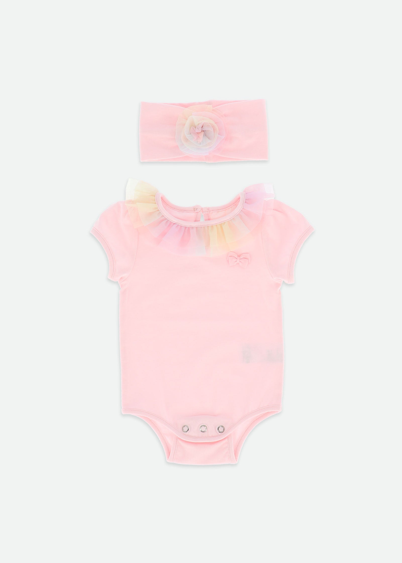 Clementine Rainbow Baby Set Pale Pink