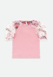 Codie Floral Tulle Top Tea Rose