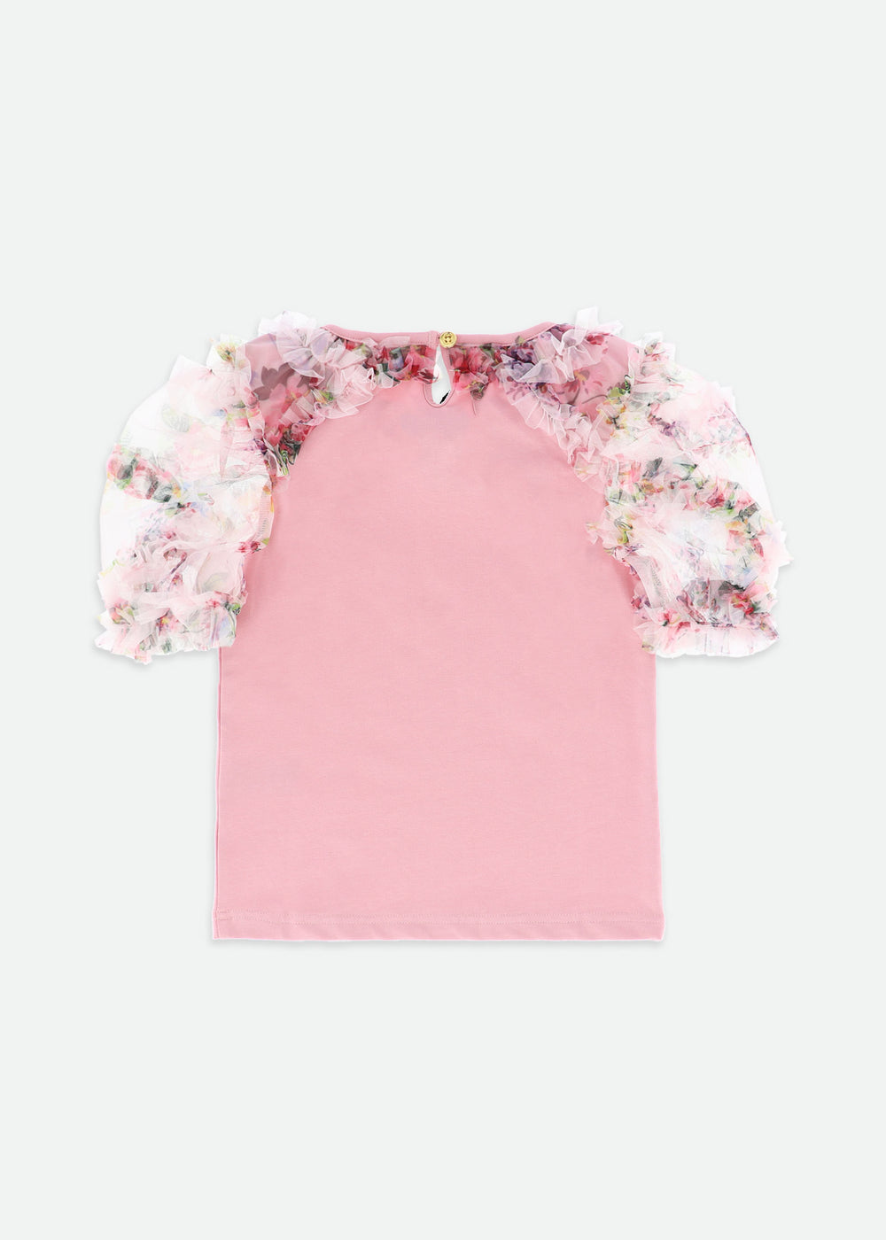 Codie Floral Tulle Top Tea Rose