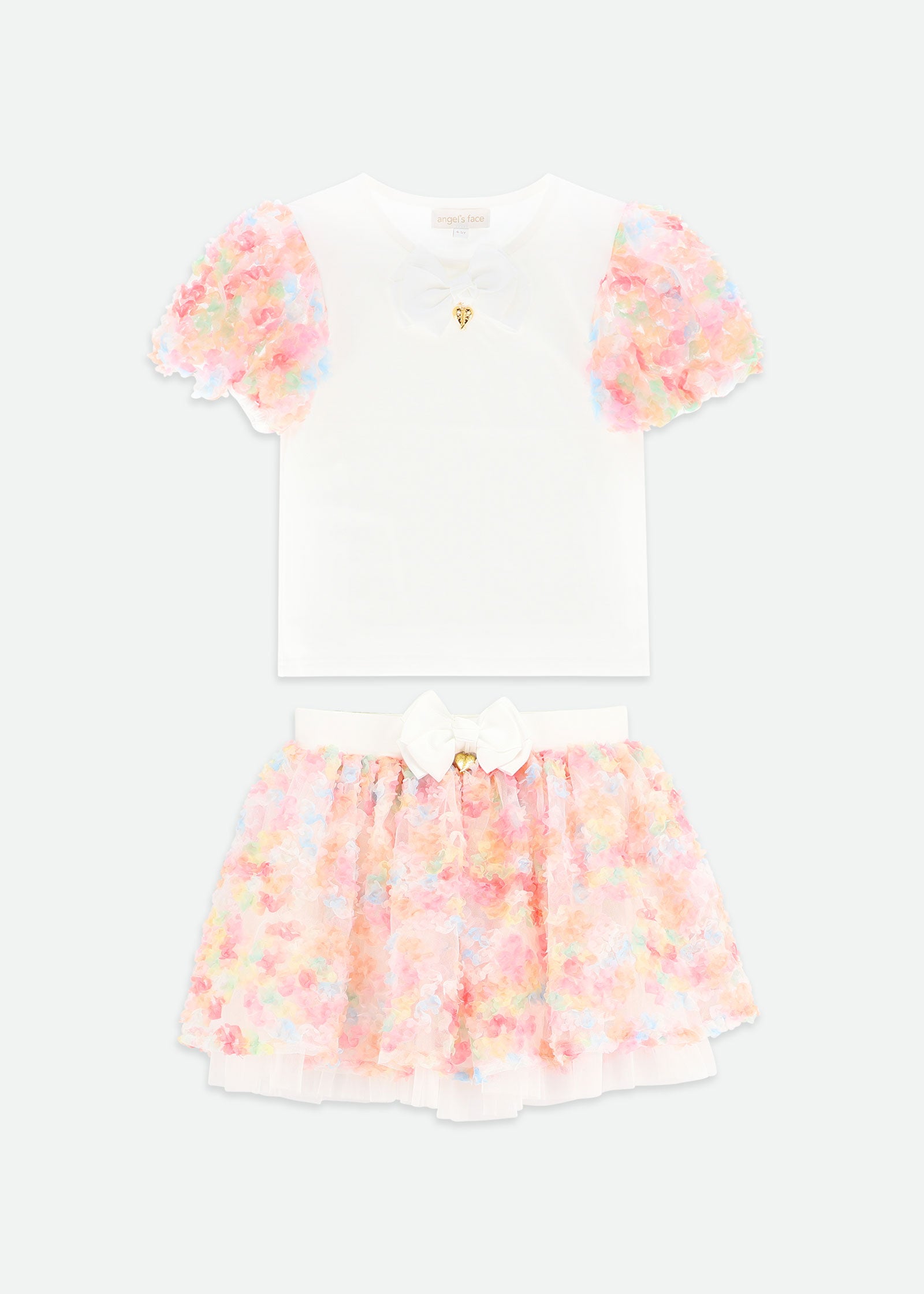 Confetti Top and Skirt Set Snowdrop/Mult