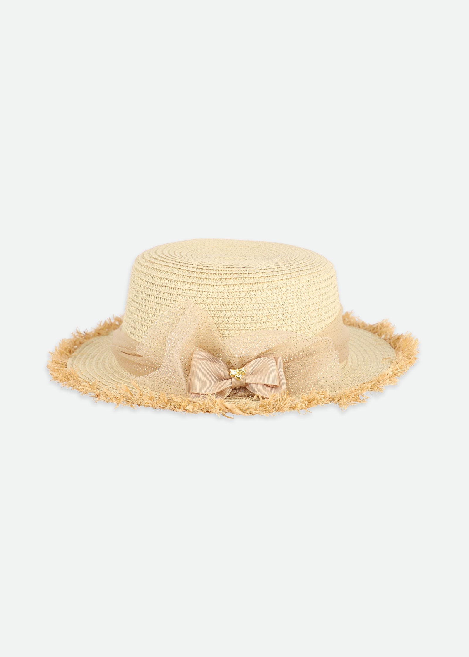 Cordobes Straw Hat With Tulle Natural