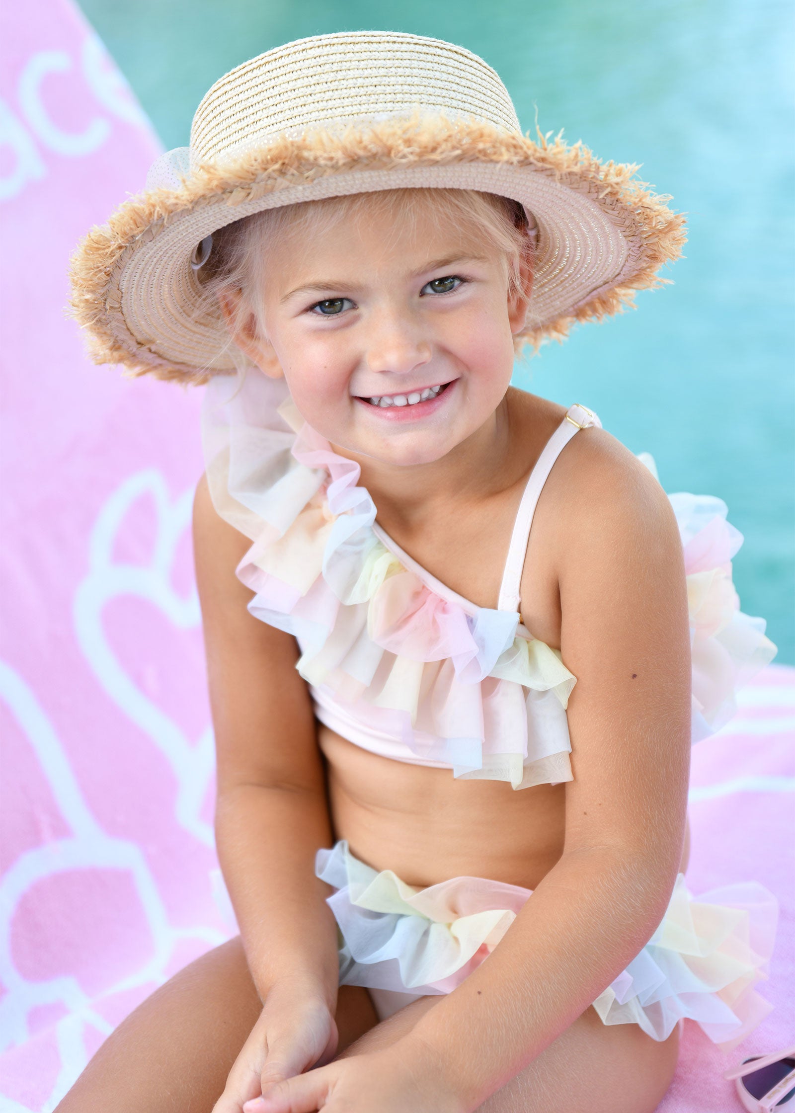 Cordobes Straw Hat With Tulle Natural