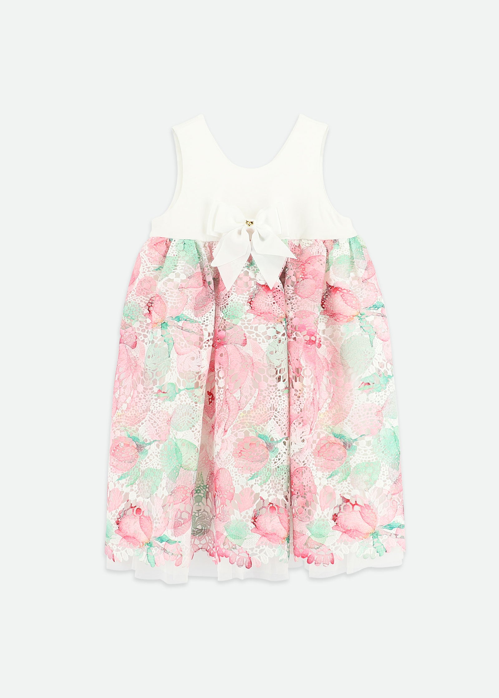 Corella Mix Printed Lace Dress Snowdrop/Mix