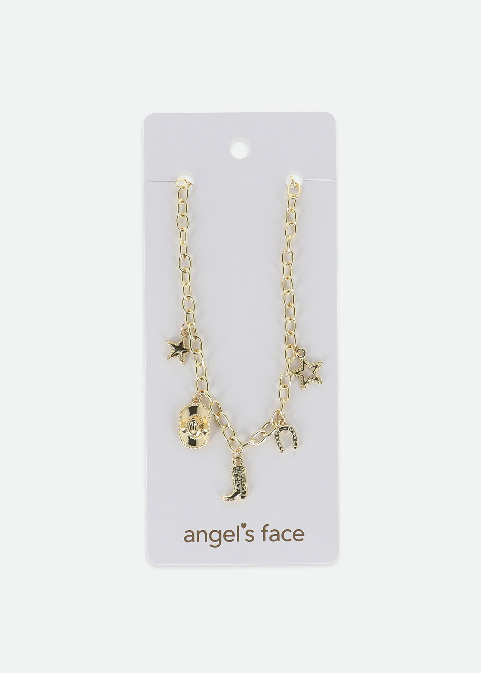 Cowgirl Charm Necklace Gold