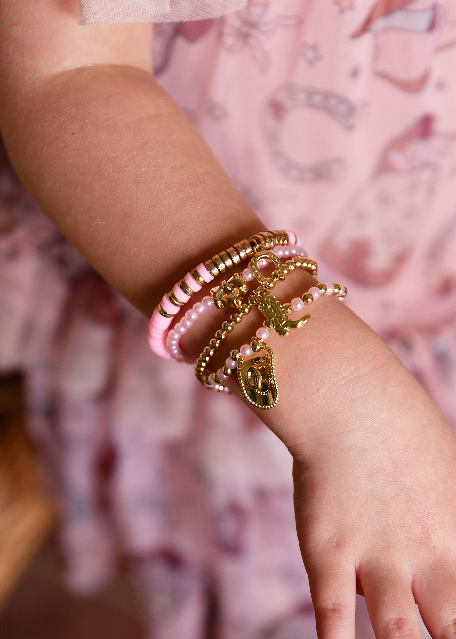 Cowgirl Bracelet Set Pink