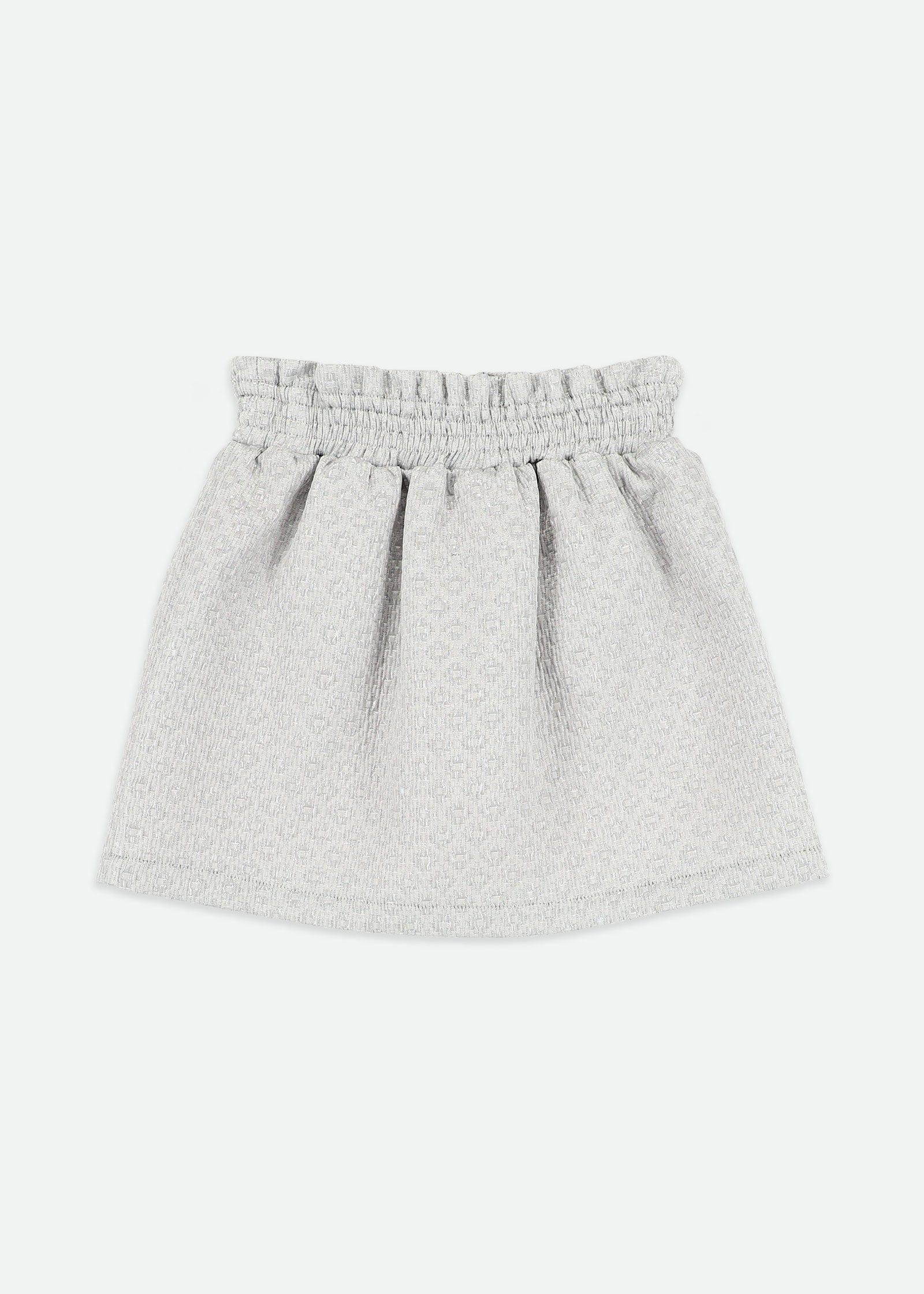 Cracker Frill Jacquard Skirt Platinum