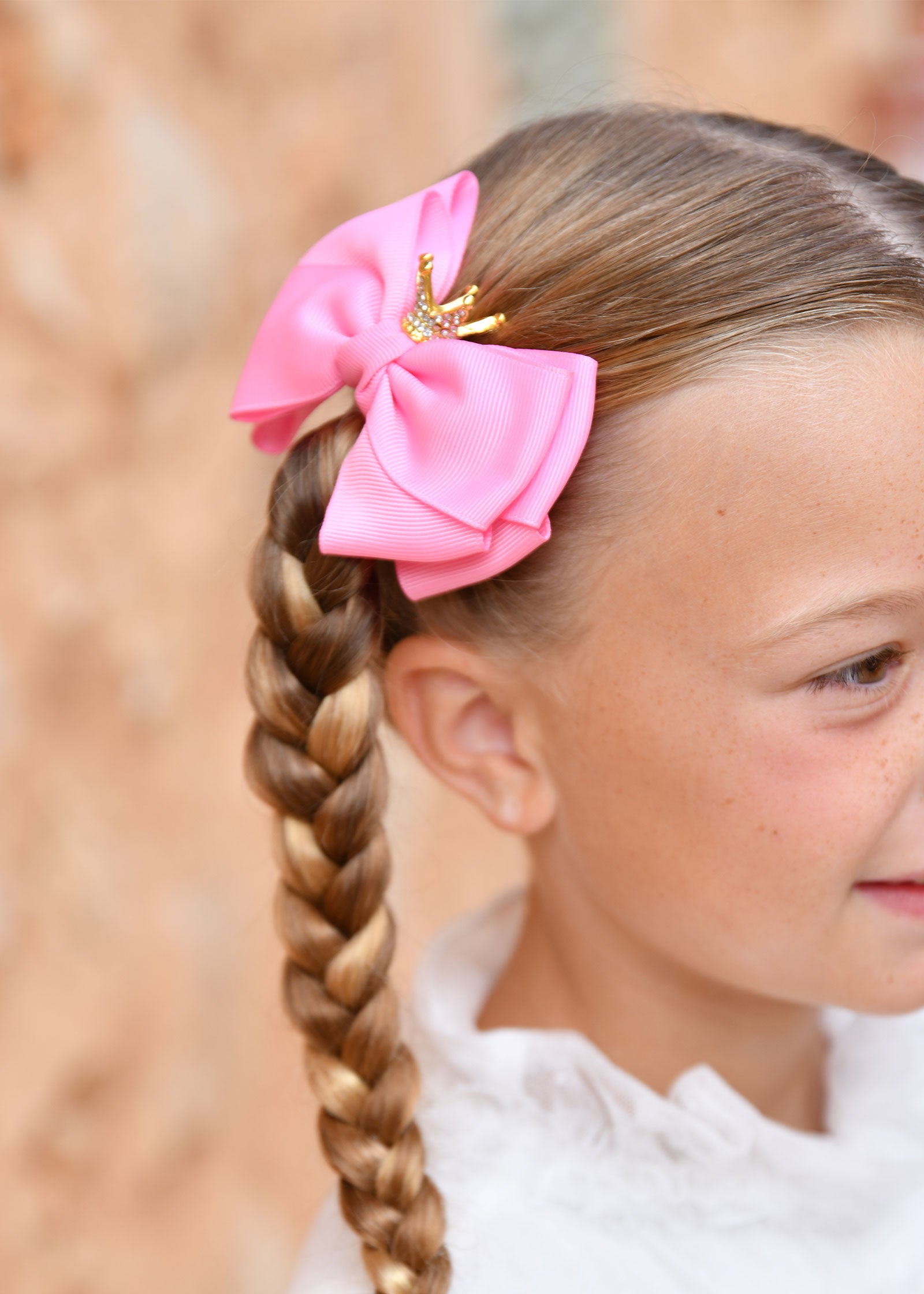 Crown Big Bow Tulip Pink