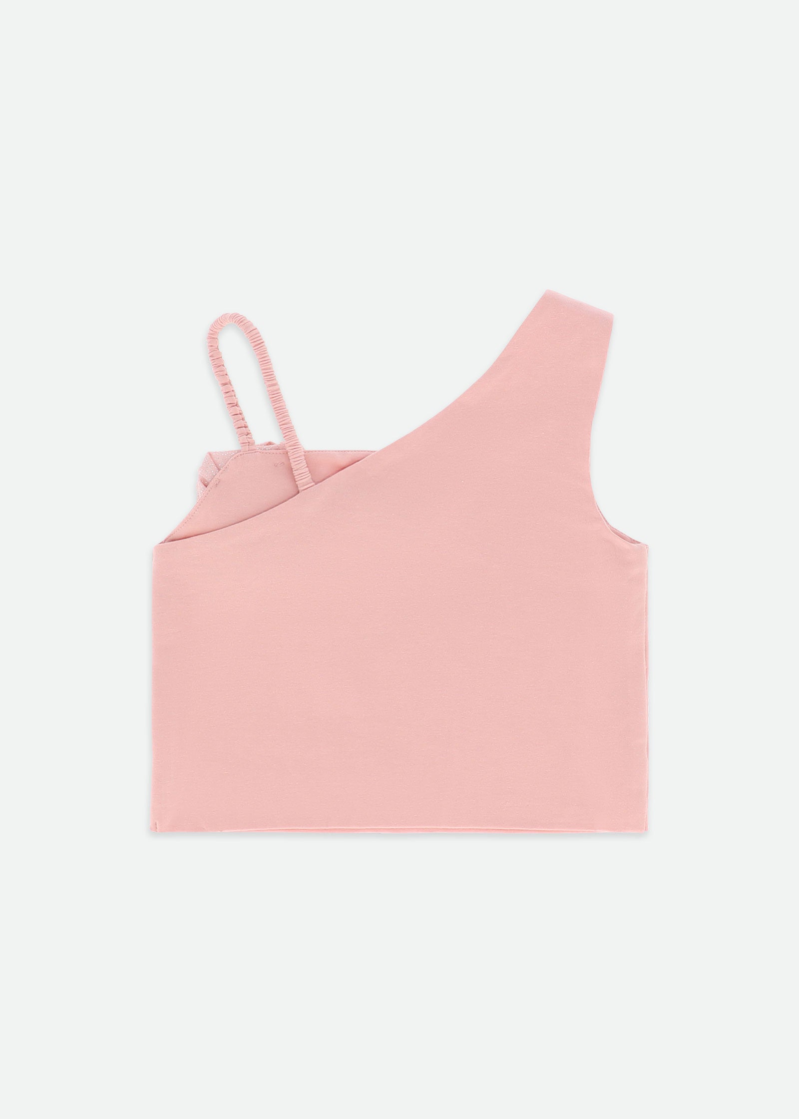 Cubist One Shoulder Top Sweet Blush