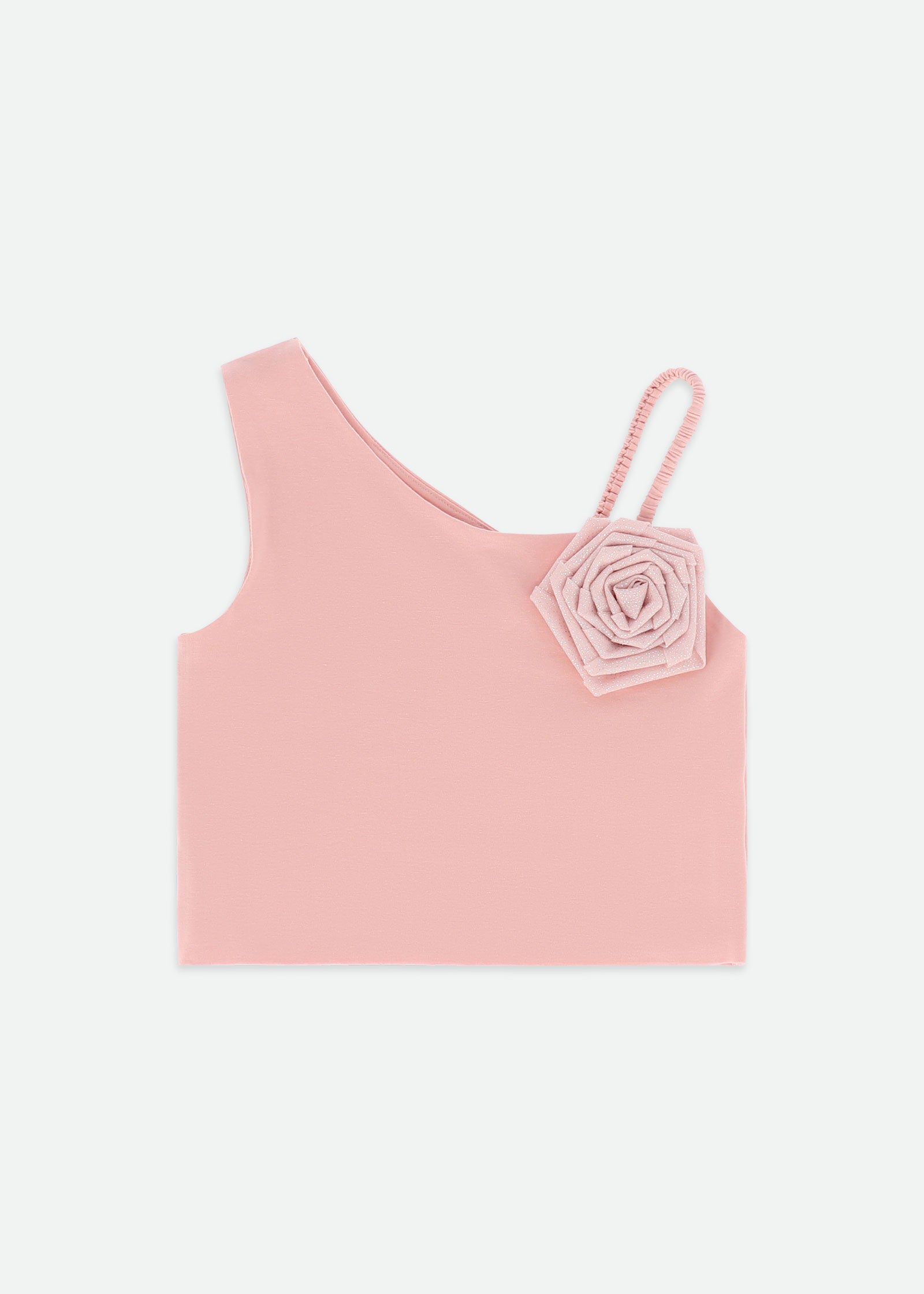 Cubist One Shoulder Top Sweet Blush