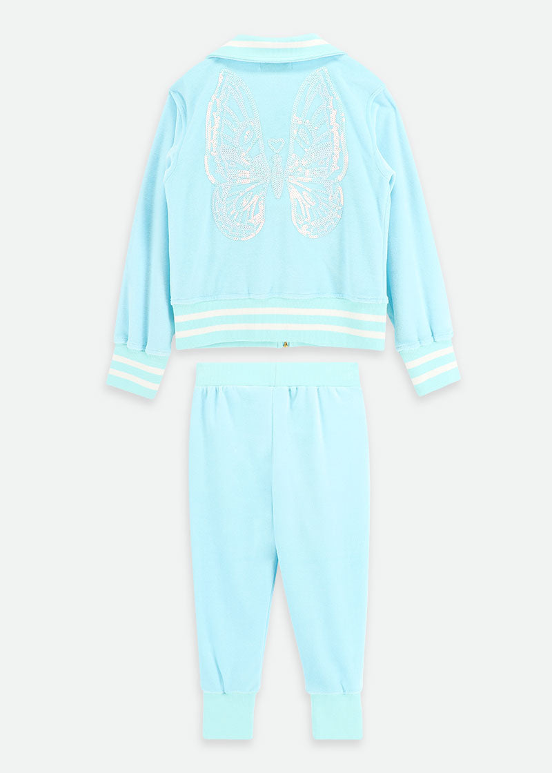 Dancer Velour Tracksuit Aqua