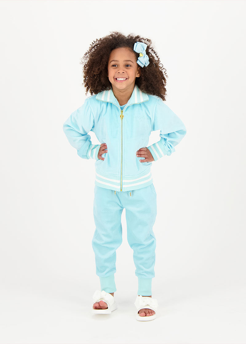 Dancer Velour Tracksuit Aqua