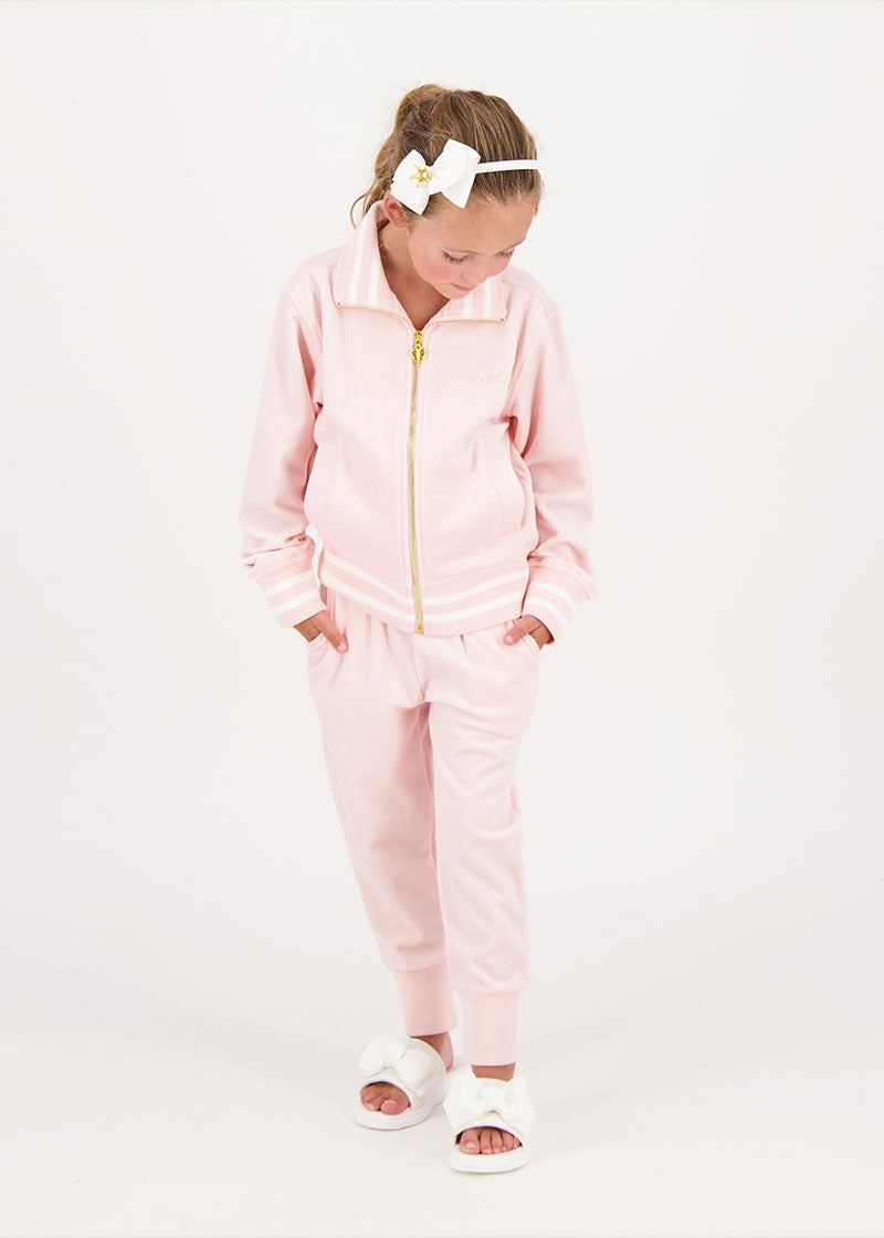 Dancer Velour Tracksuit Pale Pink