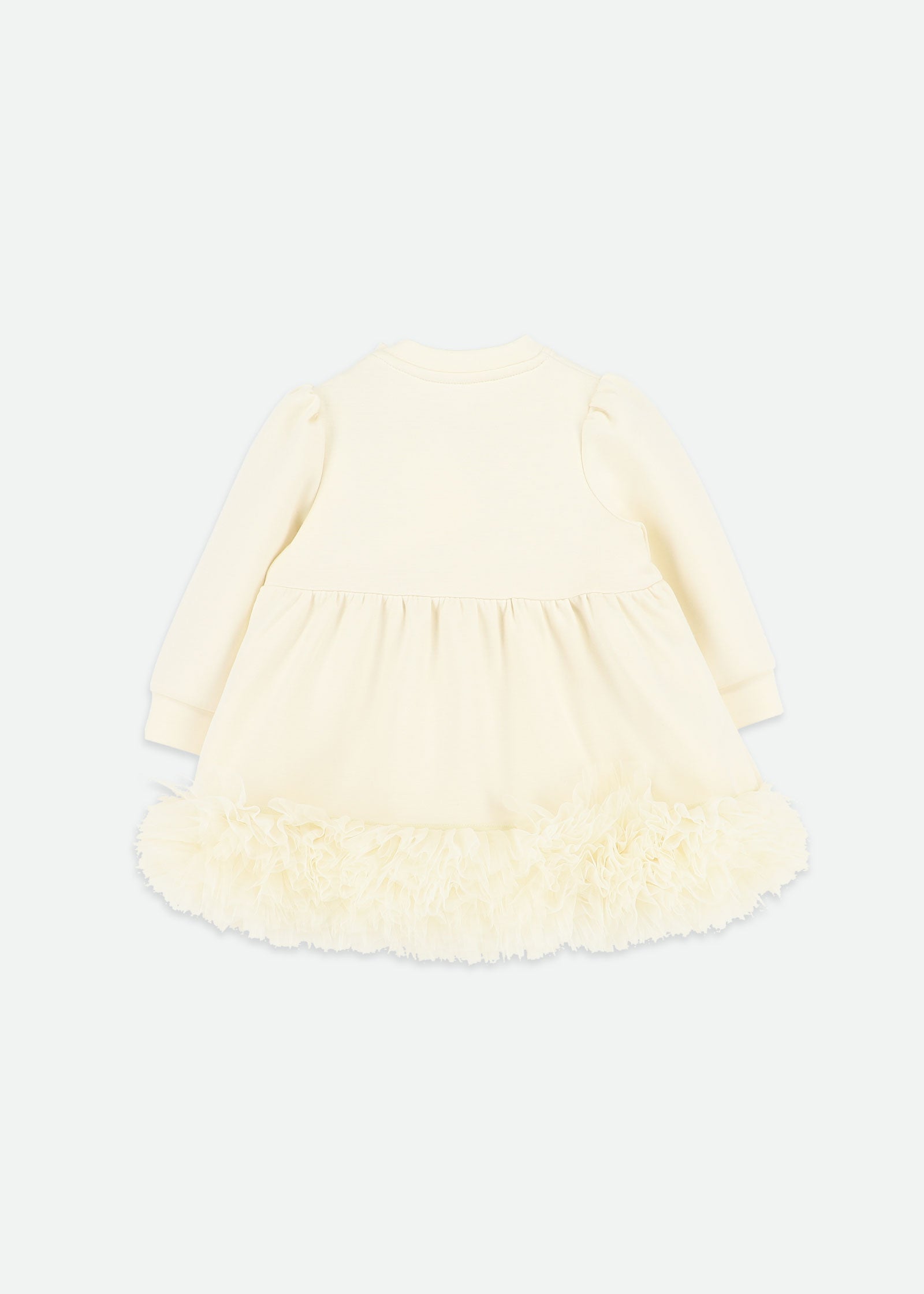 Dawn Tulle Trim Baby Dress Vanilla