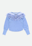 Deidre Spotted Tulle Top Lavender Blue