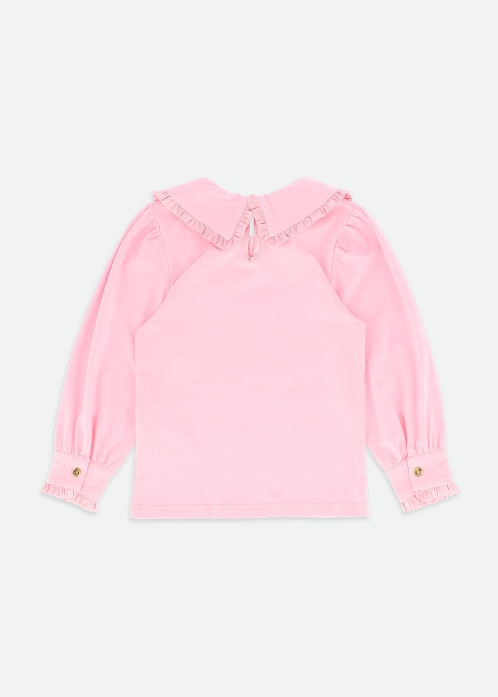 Della Frill Collared Top Fairy Pink